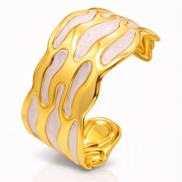 Bracelet, 18K Gold Plated Steel