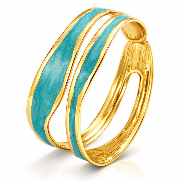 Bracelet, 18K Gold Plated Steel