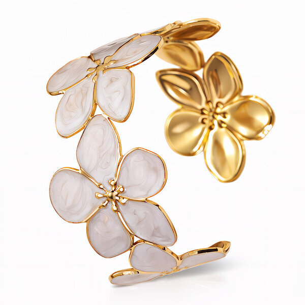 Bracelet, 18K Gold Plated Steel