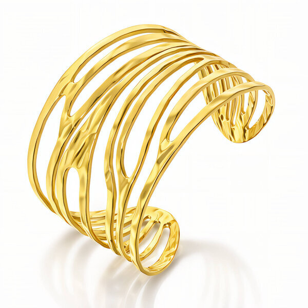 Bracelet, 18K Gold Plated Steel