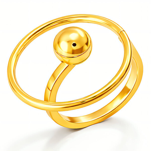 Ring, 18K Gold Plated Steel