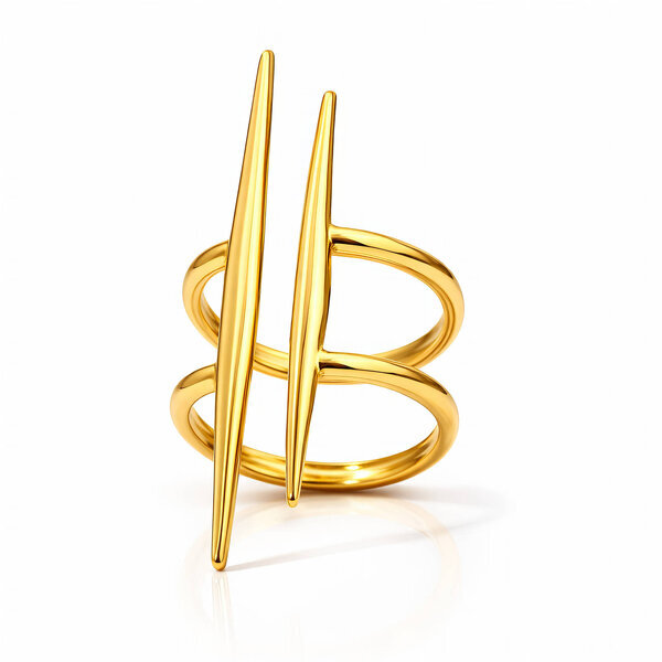 Ring, 18K Gold Plated Steel