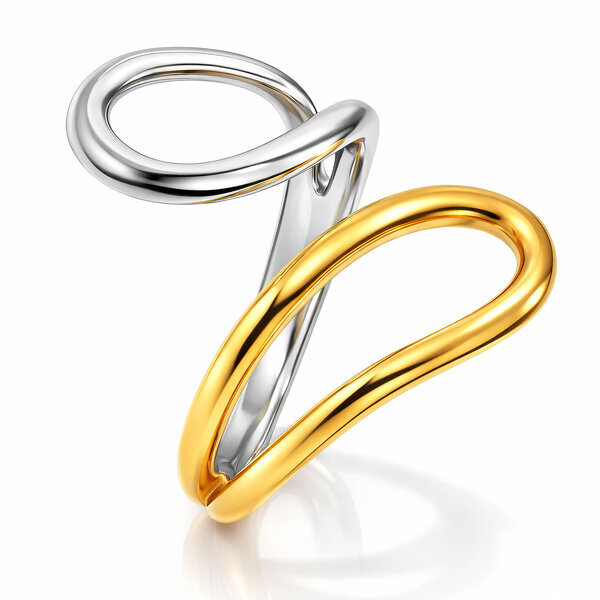 Ring, 18K Gold Plated Steel