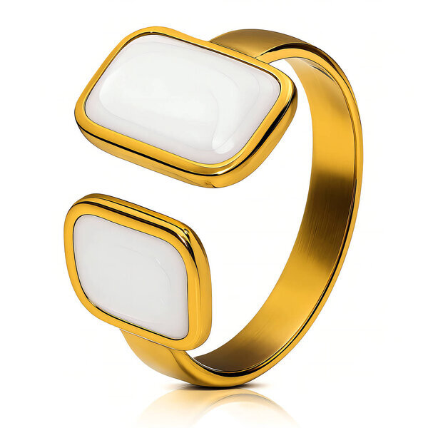 Ring, 18K Gold Plated Steel
