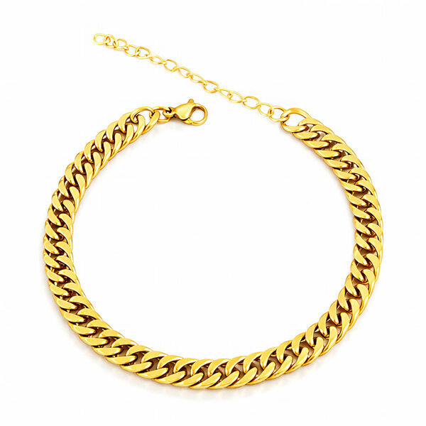 Bracelet, 18K Gold Plated Steel