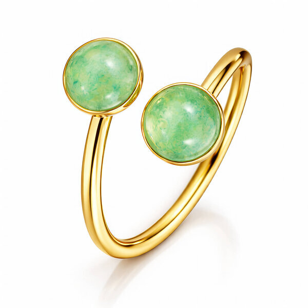 Ring, 18K Gold Plated Steel