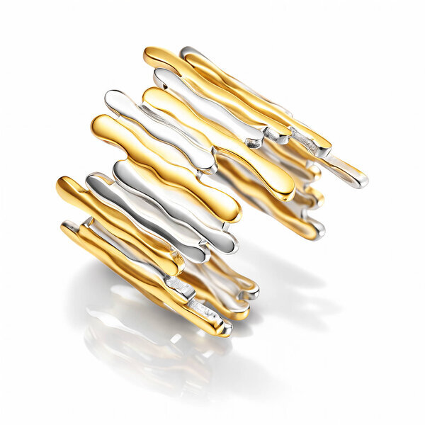 Ring, 18K Gold Plated Steel