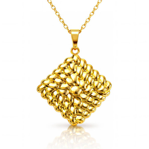 Necklace, 18K Gold Plated Steel