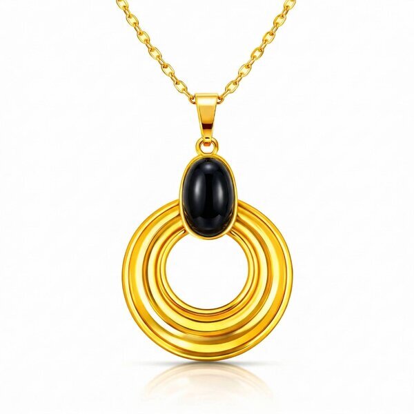 Necklace, 18K Gold Plated Steel