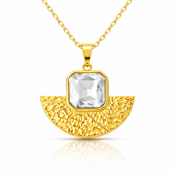 Necklace, 18K Gold Plated Steel