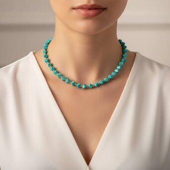 Necklace, 18K Gold Plated Steel