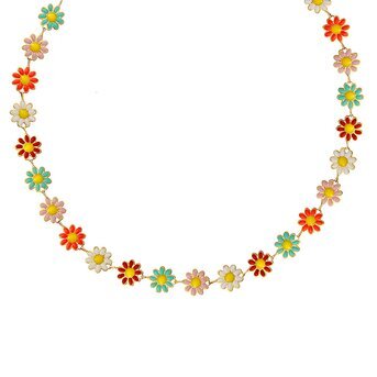 18K gold plated Stainless steel  "Flowers" necklace, Intensity